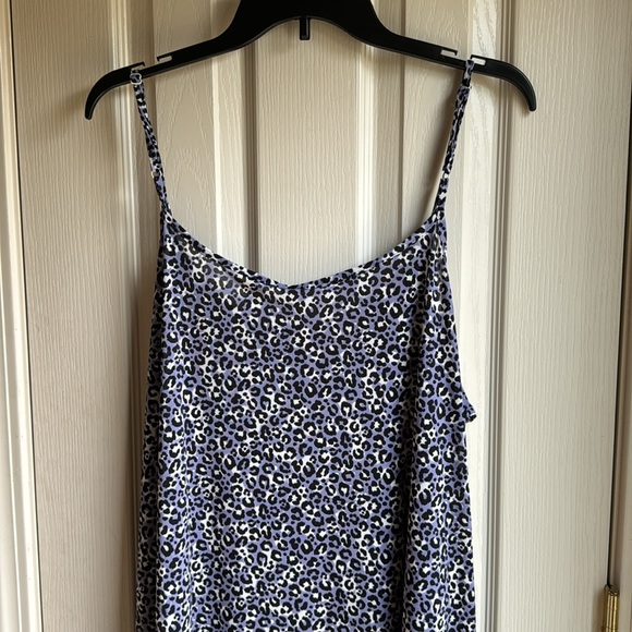 NWT CHARMOUR COOL PURPLE BLACK BEIGE ANIMAL PRINT CHEMISE PJ GOWN 2X - Picture 6 of 8